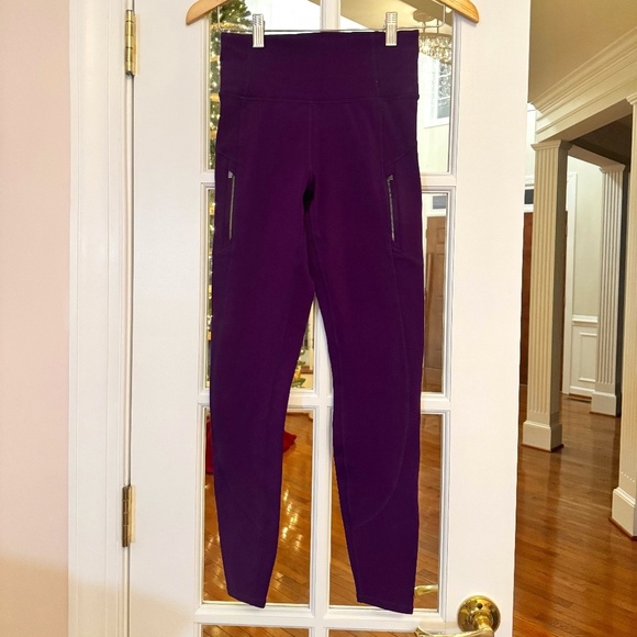 RAINIER HIGH RISE LEGGING TIGHT, SIZE XS, PURPLE - Picture 1 of 2